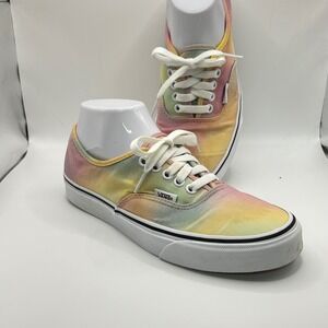 Vans Authentic Tie Dye Pastel Multi Color Canvas Skate Shoes Womens 8 Mens 6.5